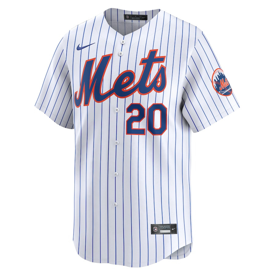Pete Alonso 20 New York Mets Home Limited Player White MLB Jersey Men's