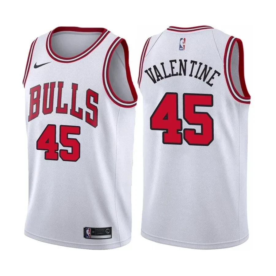 Chicago Bulls Denzel Valentine 45 Association Editio White NBA Jersey Men's