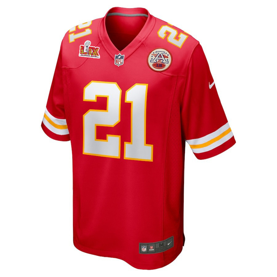 Jaden Hicks #21 Kansas City Chiefs Super Bowl LIX Red NFL Jersey Youth