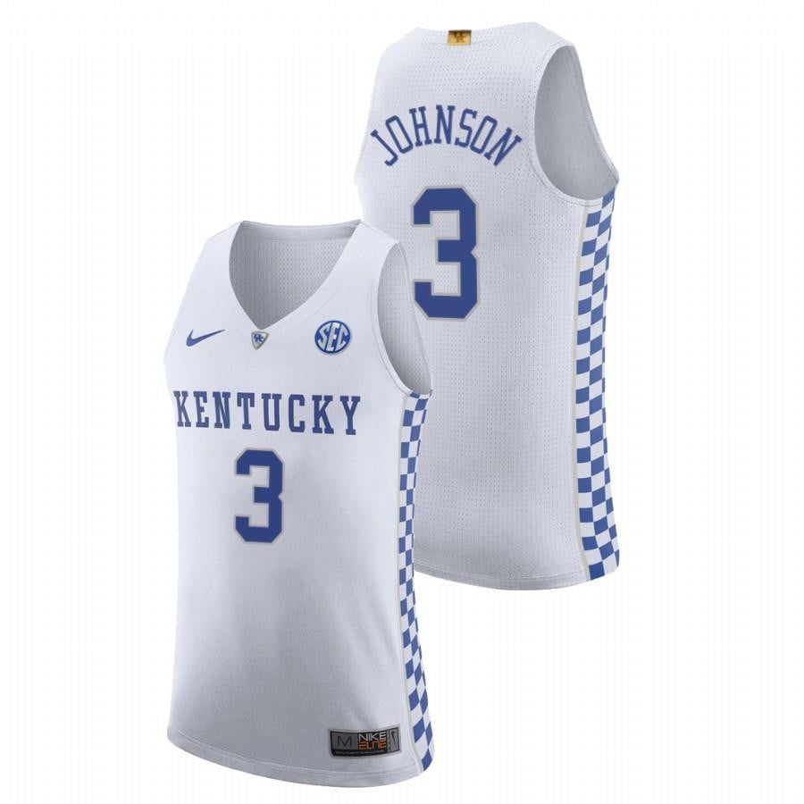 Kentucky Wildcats Keldon Johnson White College Home NCAA Jersey Men's