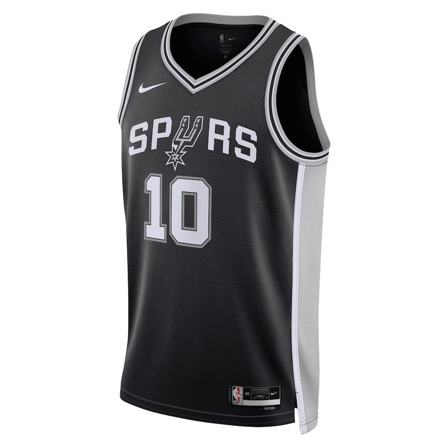 Jeremy Sochan 10 San Antonio Spurs Unisex Swingman Icon Edition Black NBA Jersey Unisex