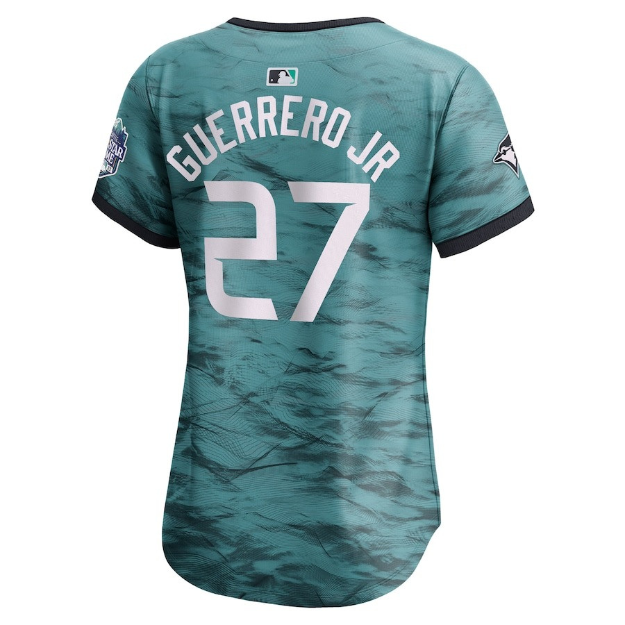 Vladimir Guerrero Jr. 27 American League 2023 All Star Game Limited Teal MLB Jersey Women's