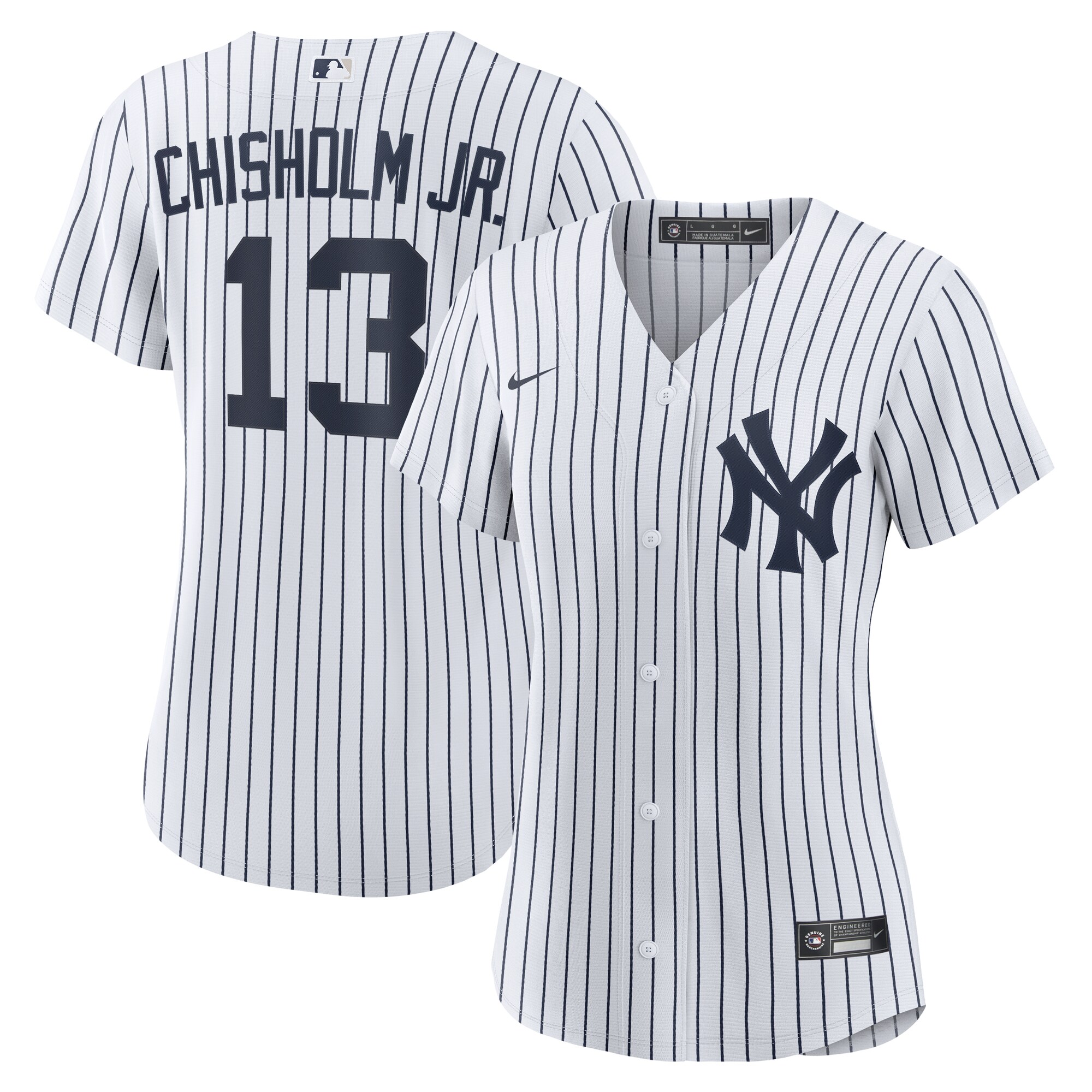 New York Yankees Jazz Chisholm Jr. White Home MLB Jersey Women's