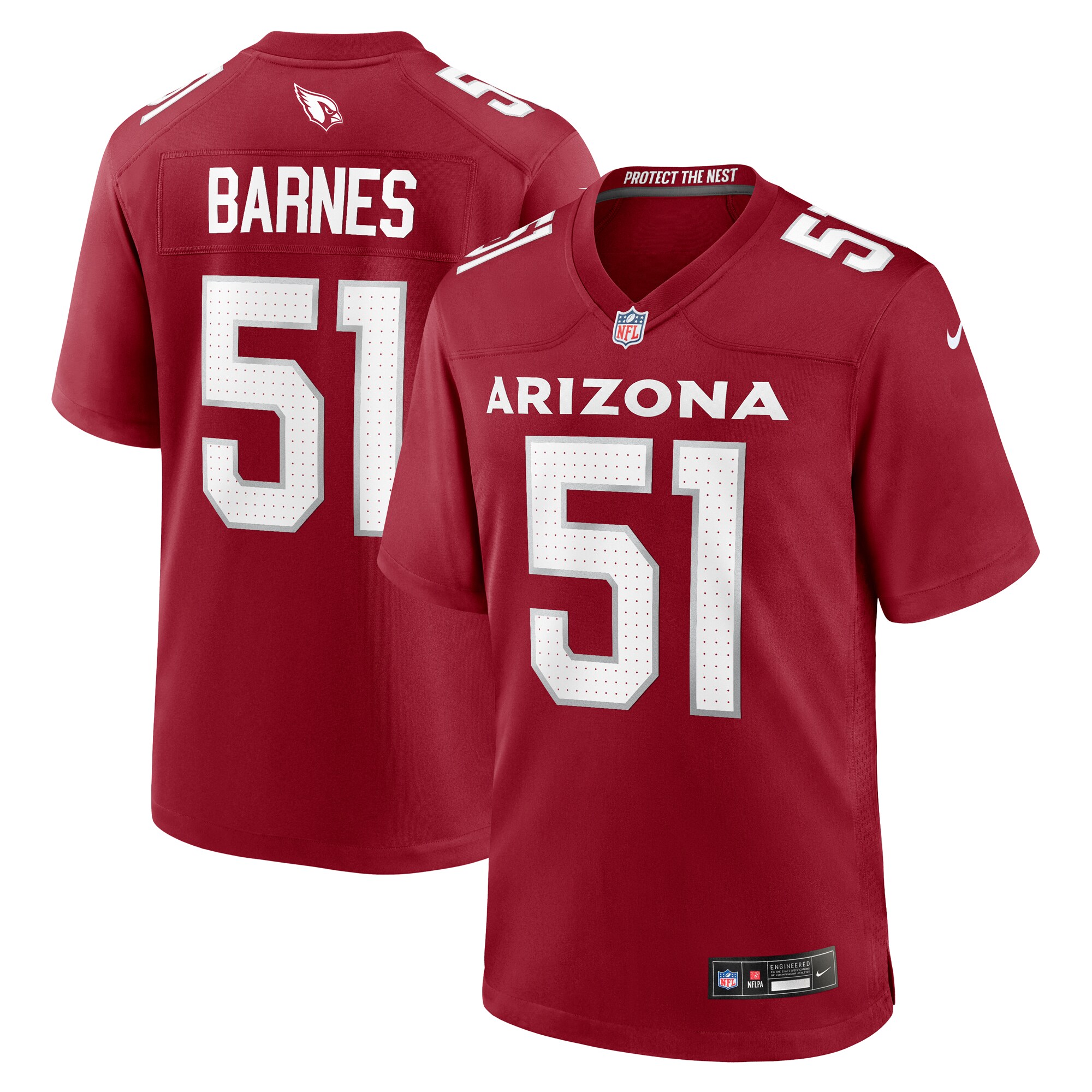 Arizona Cardinals Krys Barnes Cardinal Team Game NFL Jersey Men's