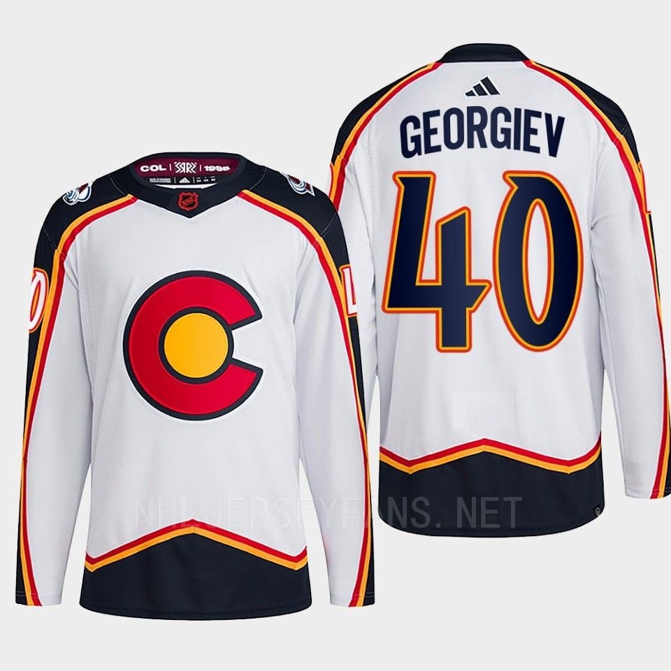 Alexandar Georgiev 40 Reverse Retro 2.0 2022 Colorado Avalanche White Primegreen NHL Jersey Men's