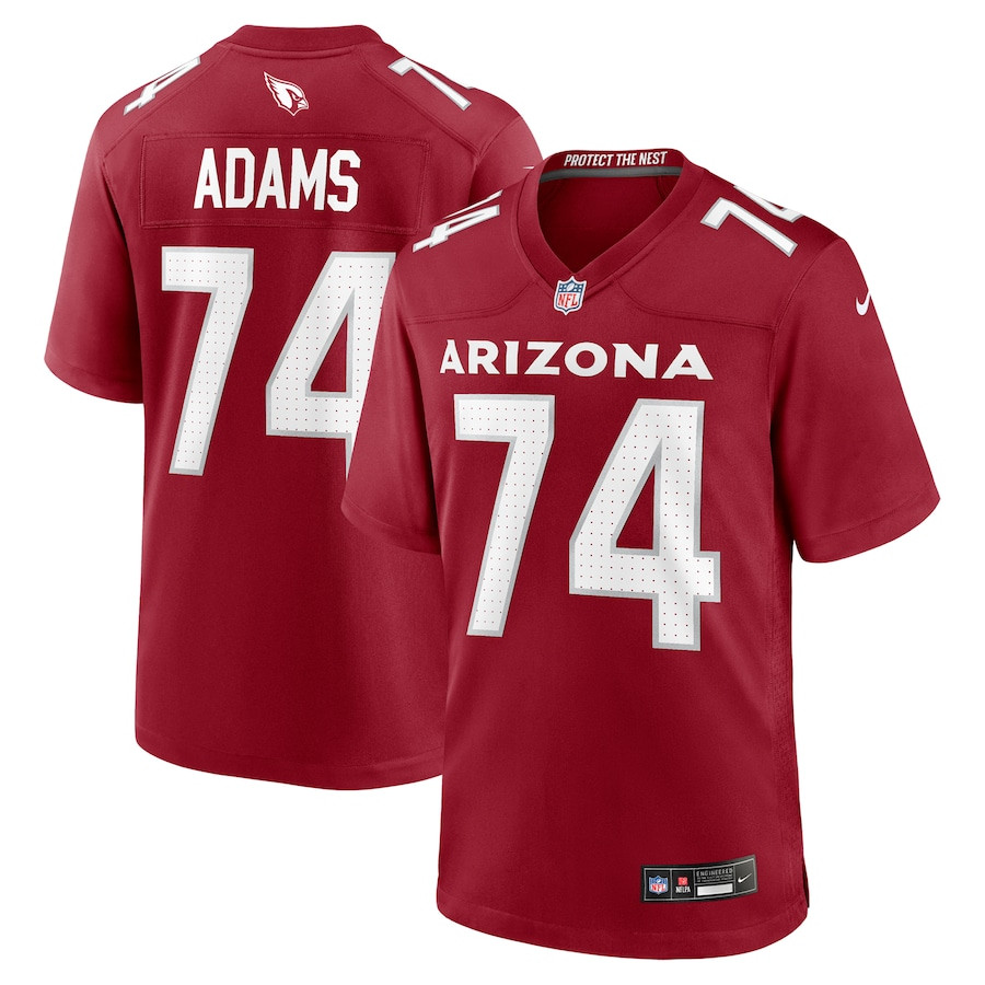Isaiah Adams 74 Arizona Cardinals Team Game Cardinal NFL Jersey Men's