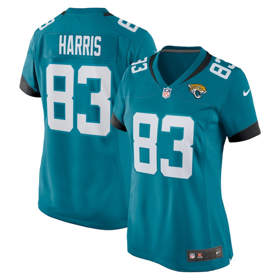 Jacob Harris 83 Jacksonville Jaguars Game Teal NFL Jersey Women's