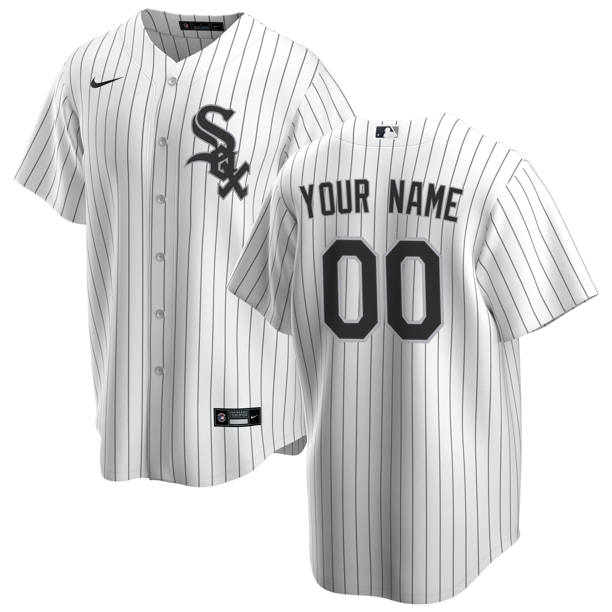 Chicago White Sox White Home Custom MLB Jersey Men's