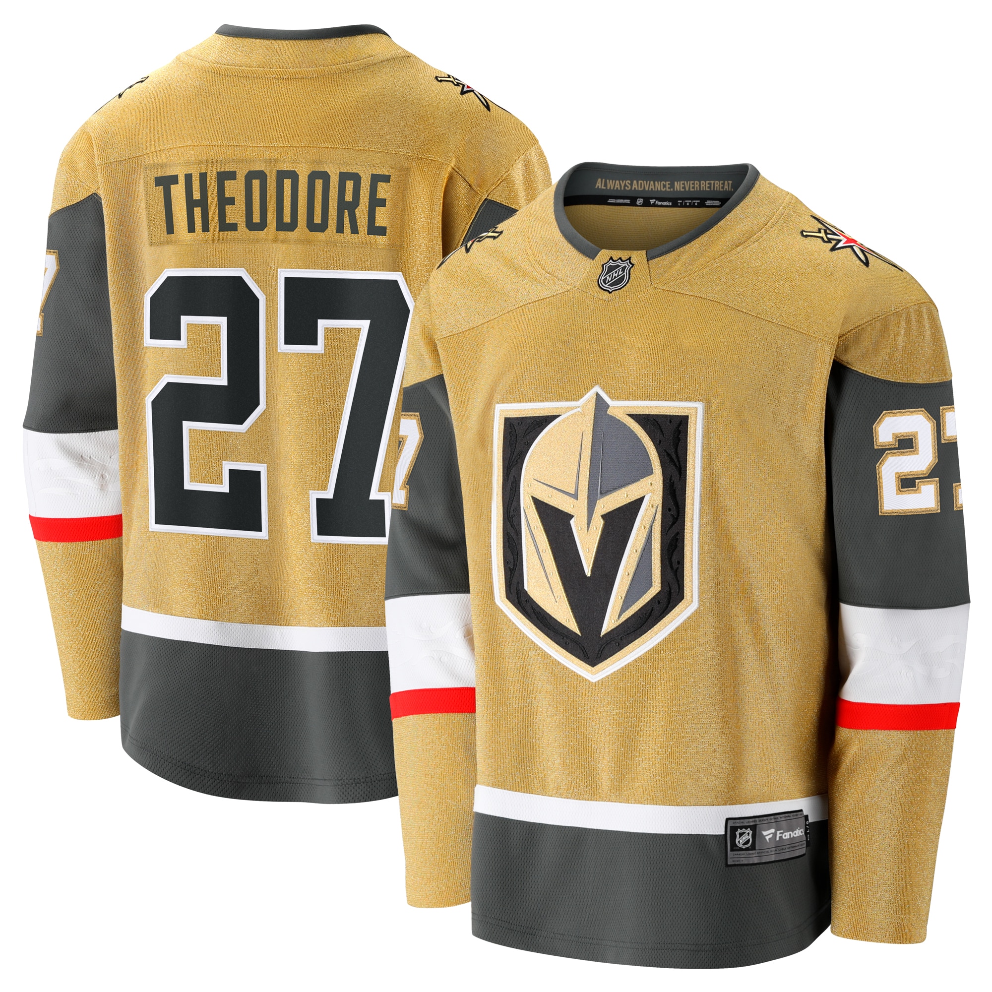 Vegas Golden Knights Shea Theodore Gold Home Breakaway NHL Jersey Men's