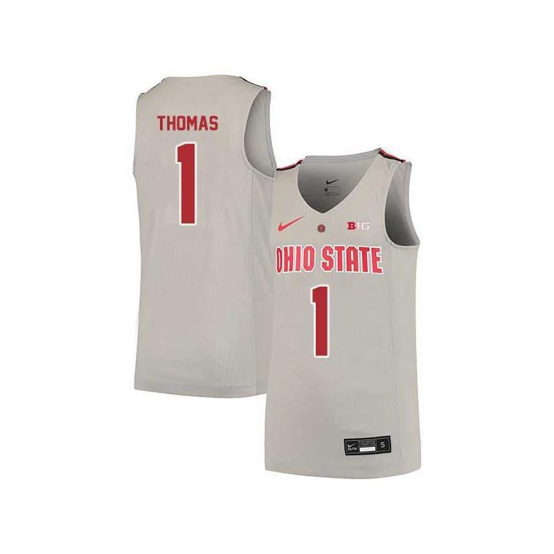 1 Deshaun Thomas Gray Elite Ohio State Buckeyes NCAA Jersey Men's