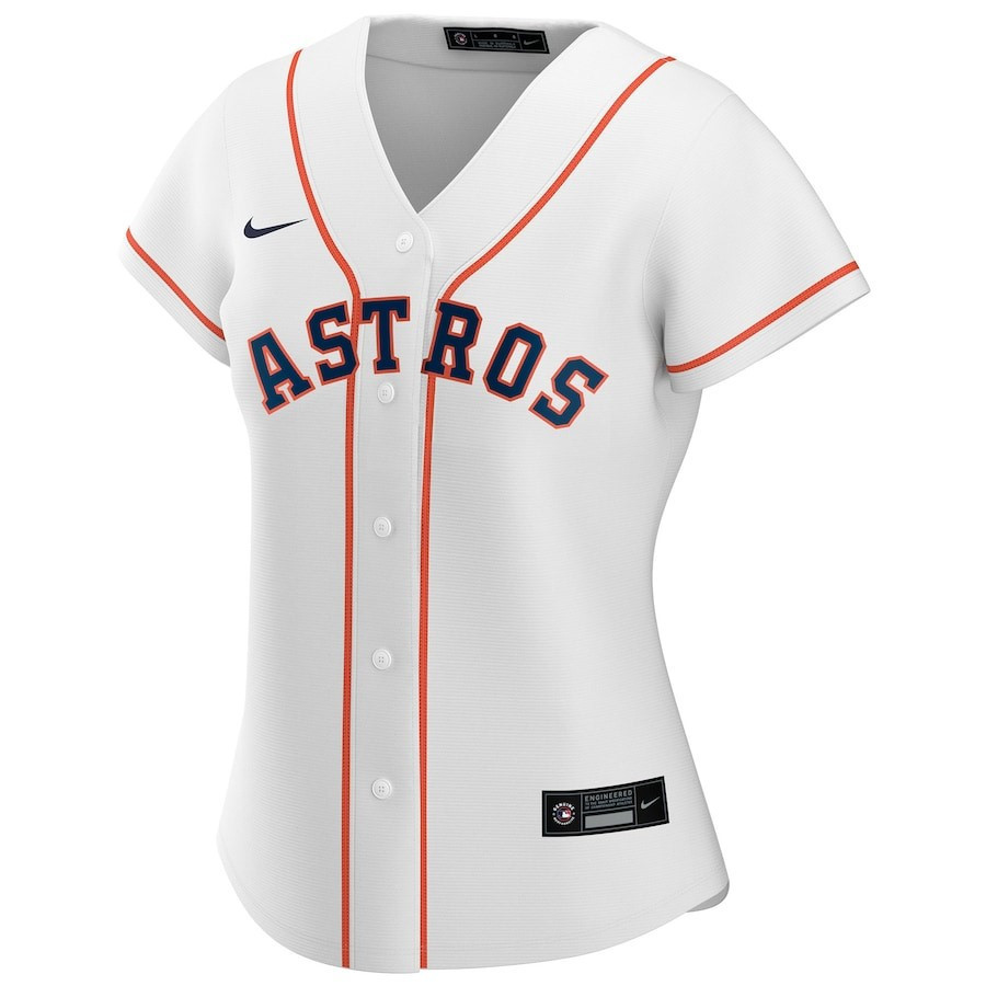 Houston Astros Home Custom White MLB Jersey Women's