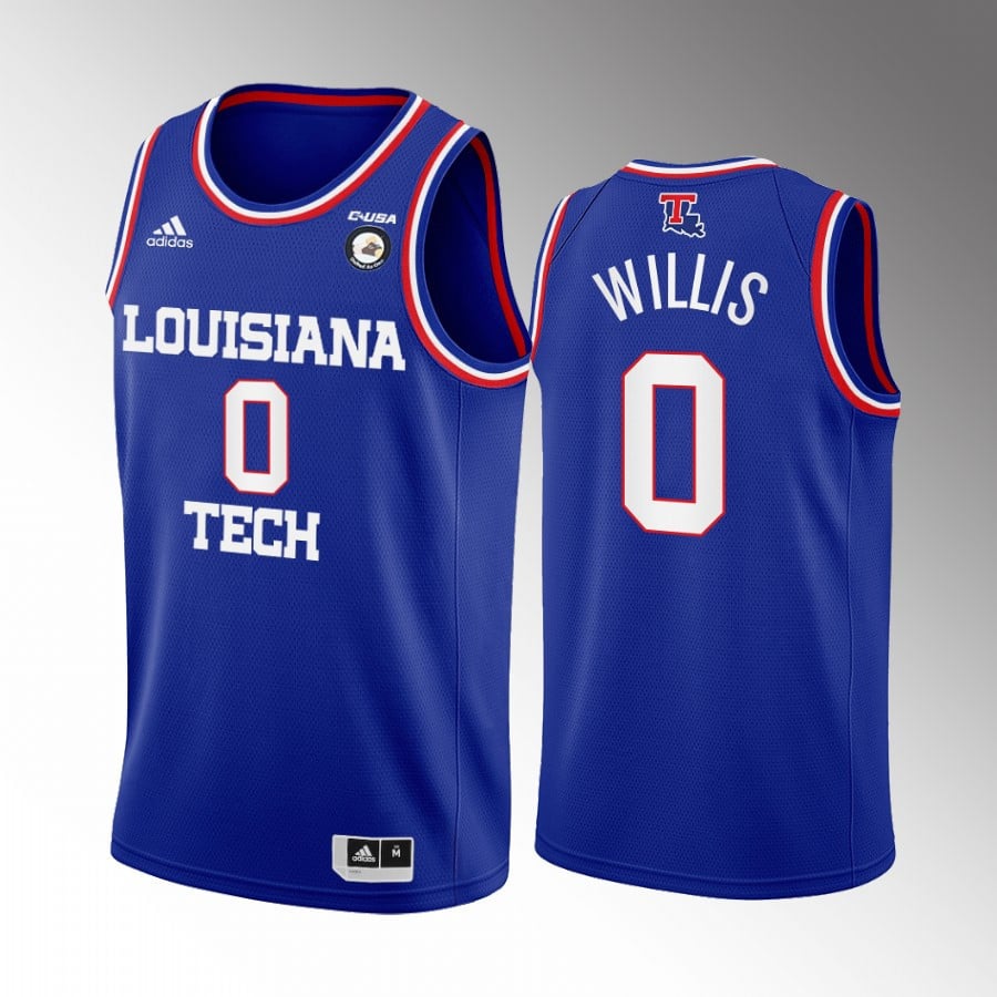Keaston Willis 0 Louisiana Tech Bulldogs Blue College Away NCAA Jersey Men's