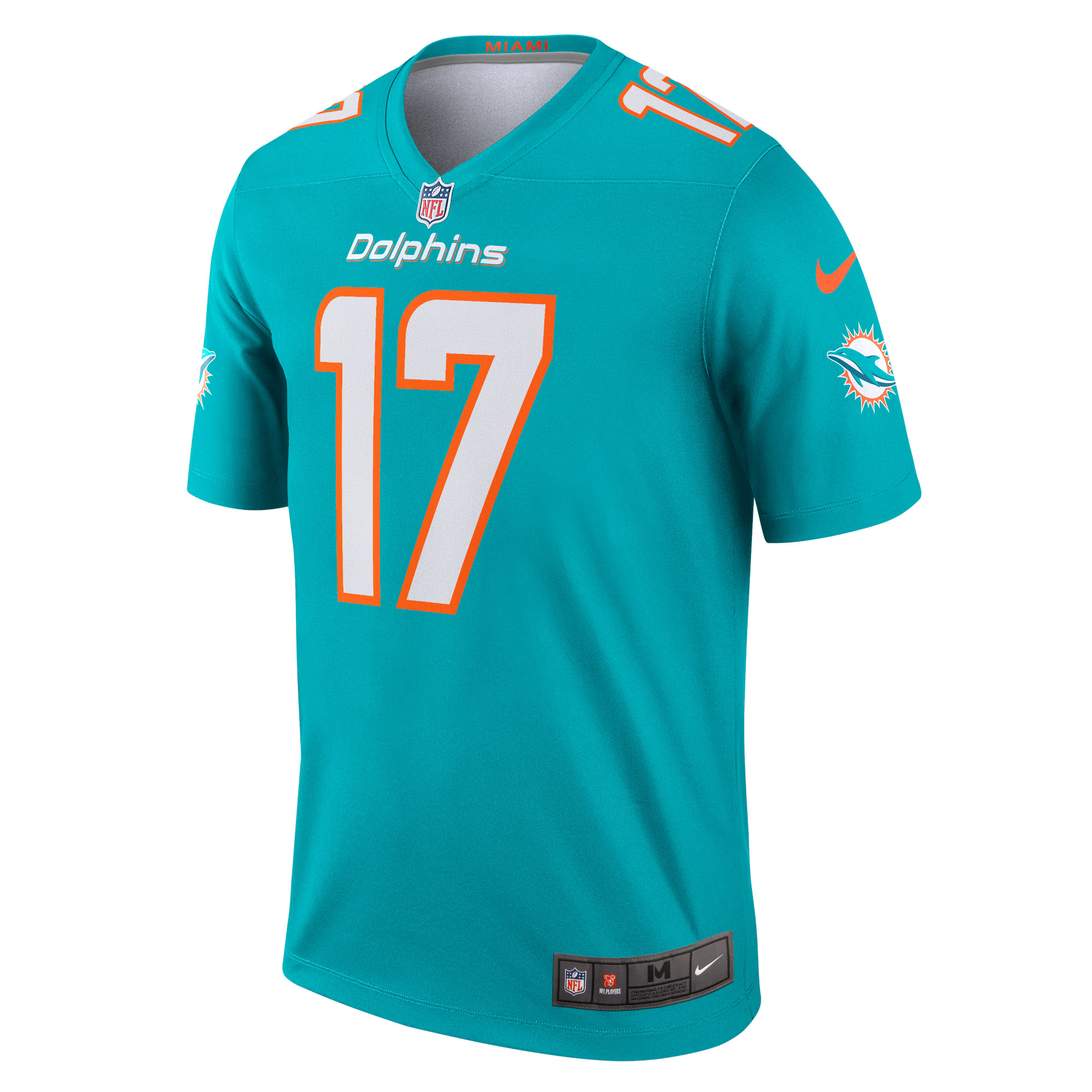 Miami Dolphins Jaylen Waddle Aqua Team Legend Player Performance Top NFL Jersey Men's