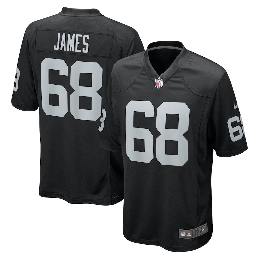 Andre James 68 Las Vegas Raiders Game Black NFL Jersey Men's