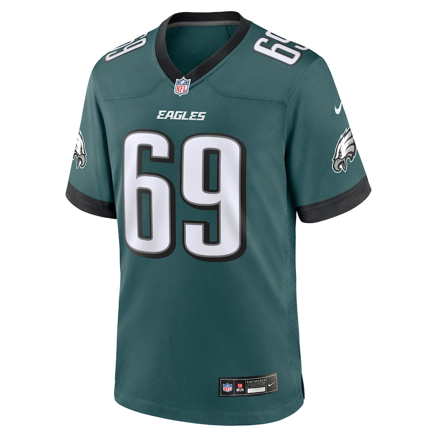 Landon Dickerson 69 Philadelphia Eagles Team Game Midnight Green NFL Jersey Men's