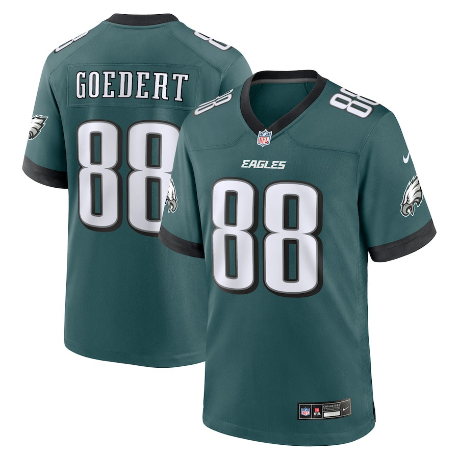 Dallas Goedert 88 Philadelphia Eagles Team Game Midnight Green NFL Jersey Men's