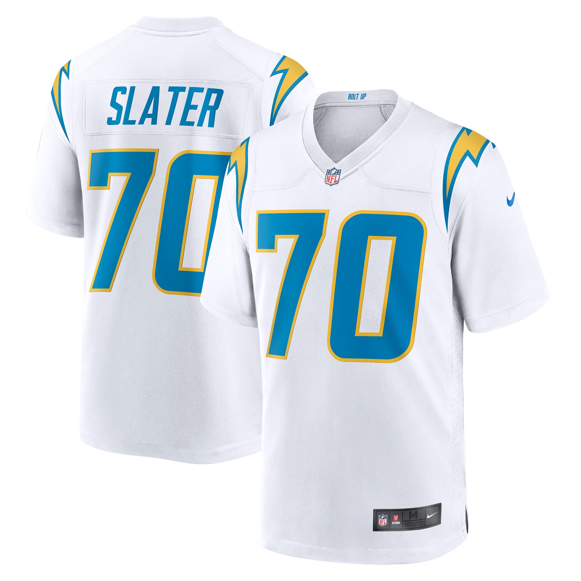 Los Angeles Chargers Rashawn Slater White Game NFL Jersey Men's