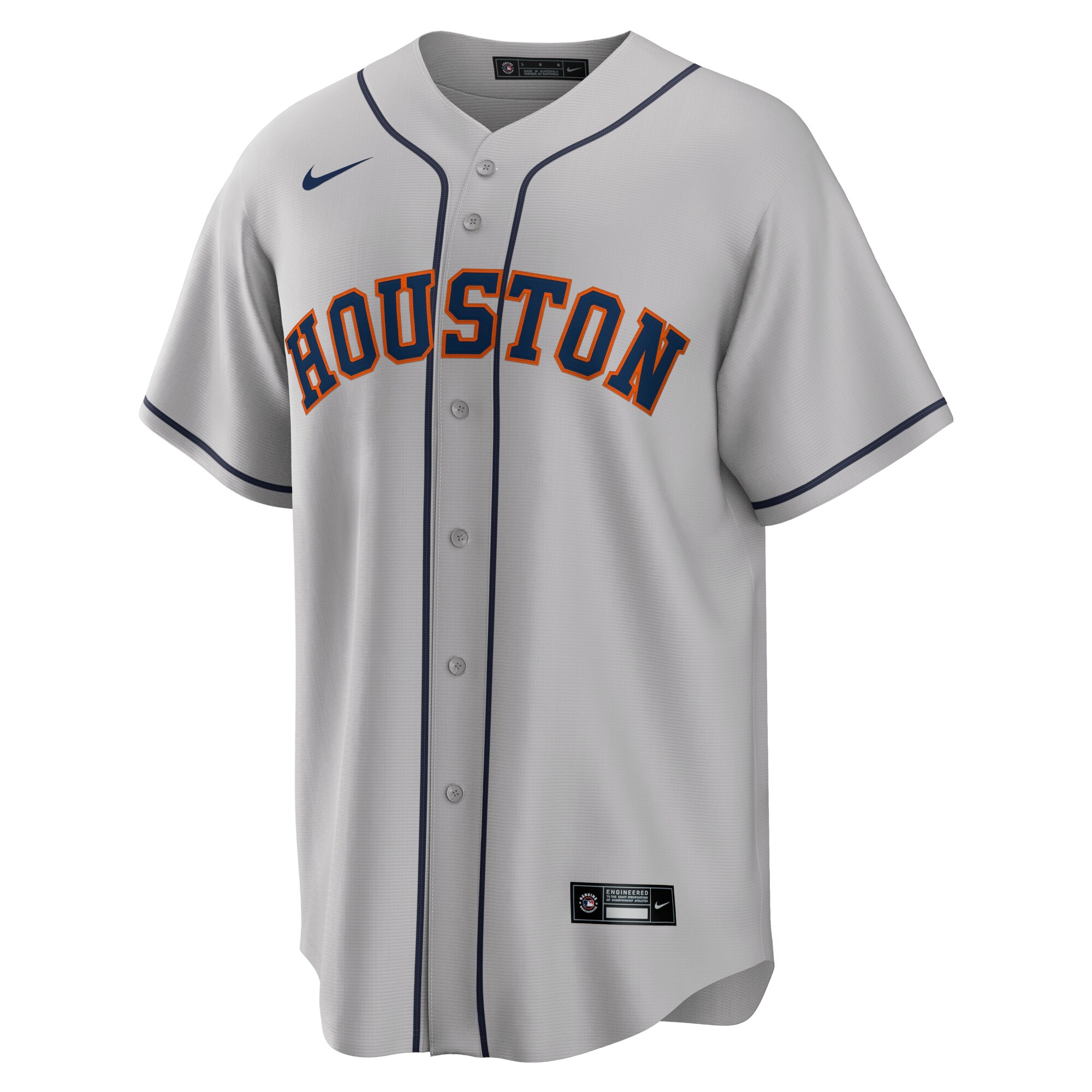 Houston Astros Gray Road Team MLB Jersey Men's