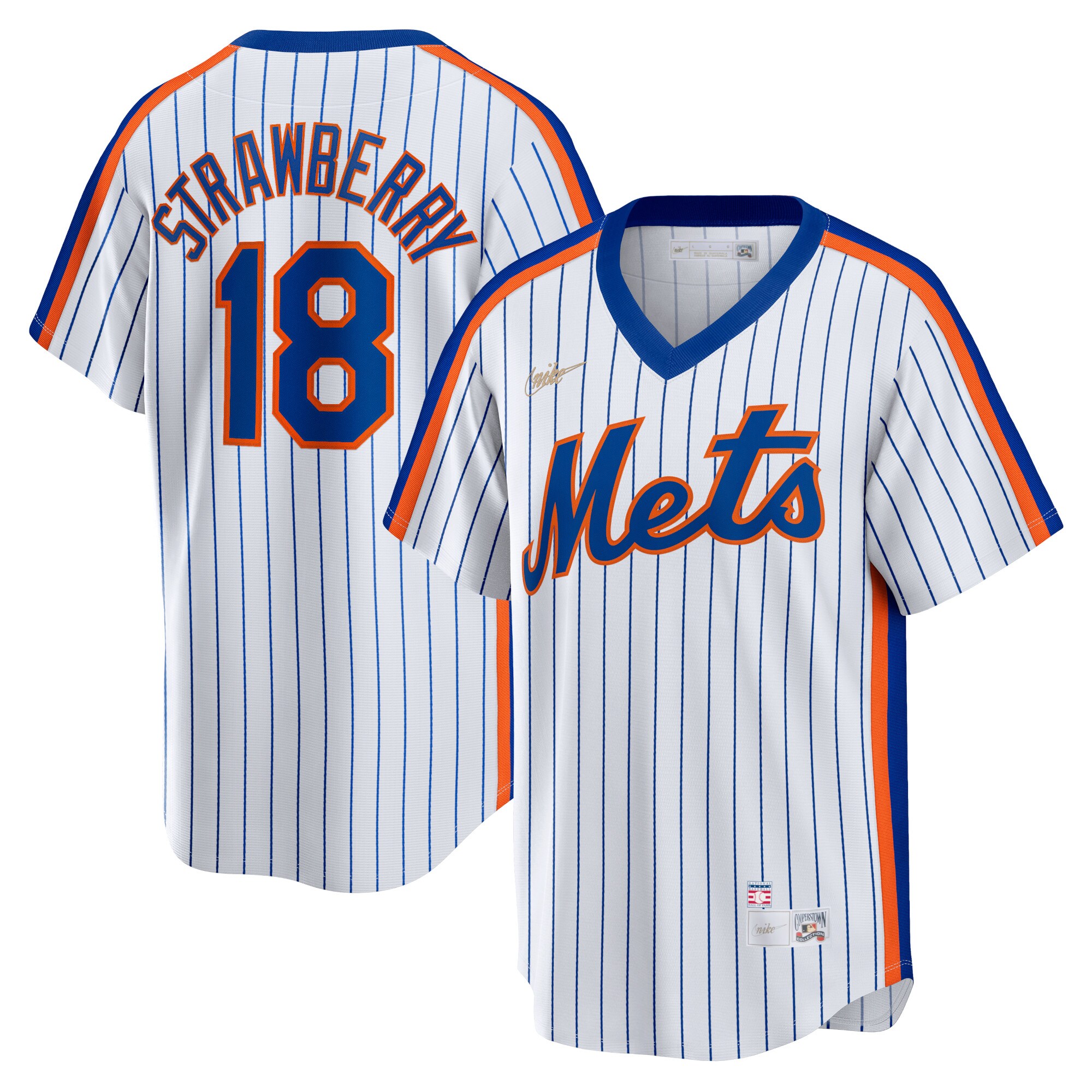 New York Mets Darryl Strawberry White Home Cooperstown Collection Player MLB Jersey Men's