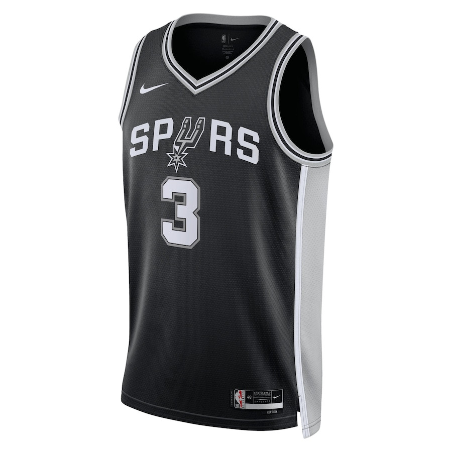 Keldon Johnson 3 San Antonio Spurs Unisex Swingman Icon Edition Black NBA Jersey Unisex