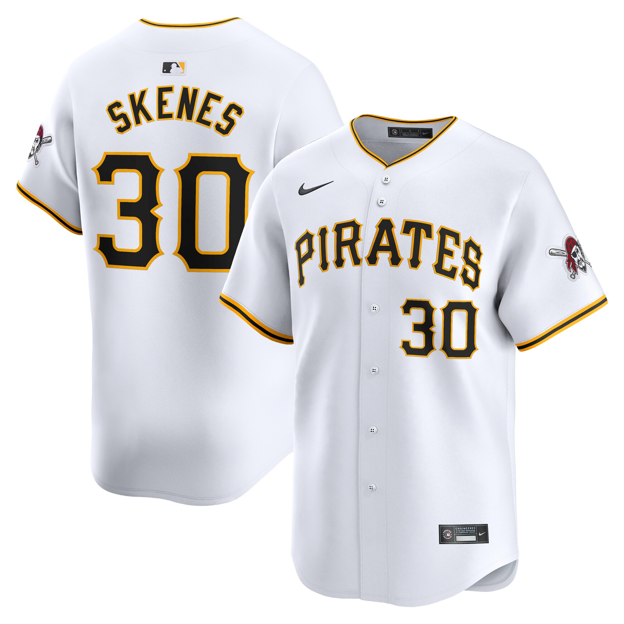 Pittsburgh Pirates Paul Skenes White Home Limited Player MLB Jersey Men's