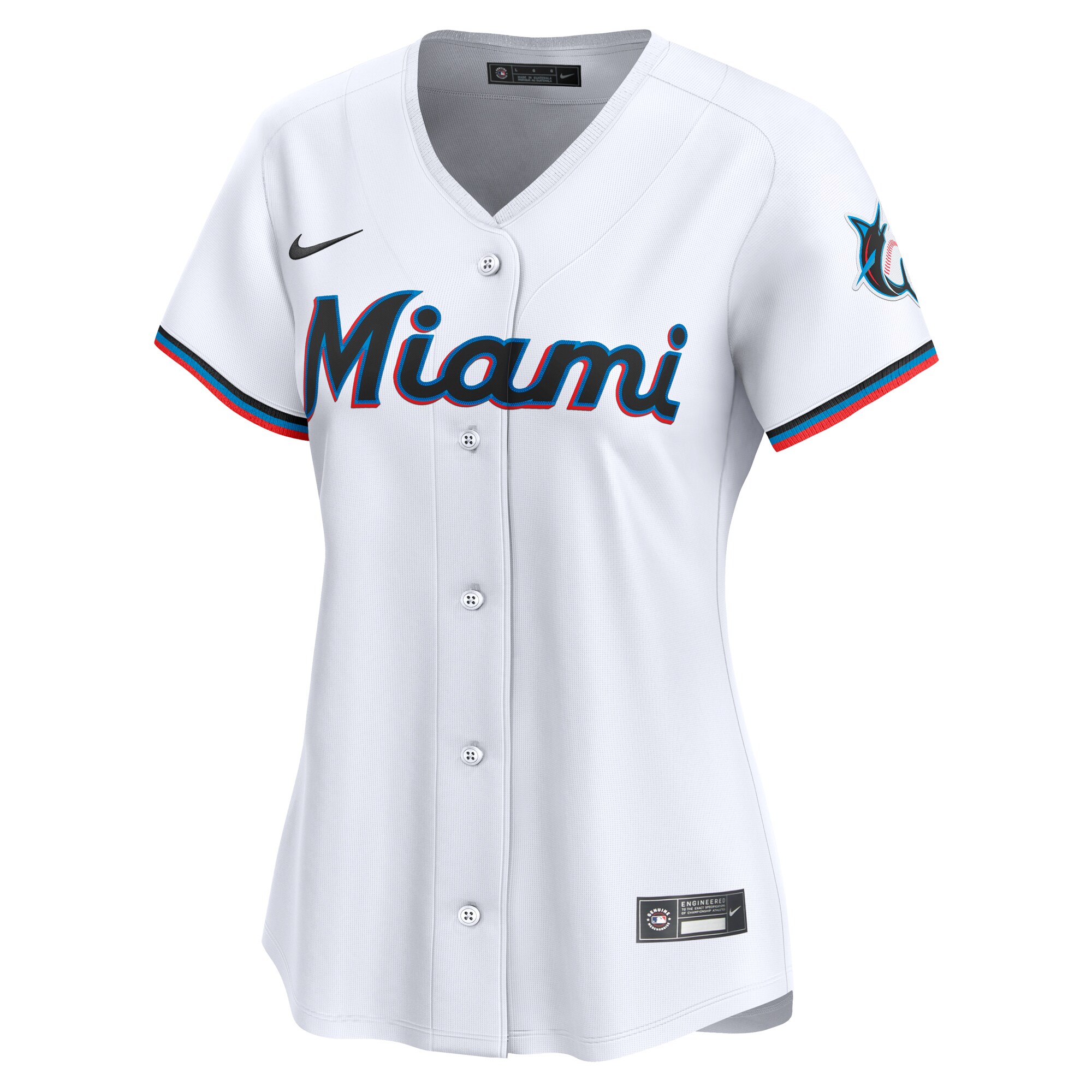Miami Marlins White #1 Mom Home Limited MLB Jersey Women's