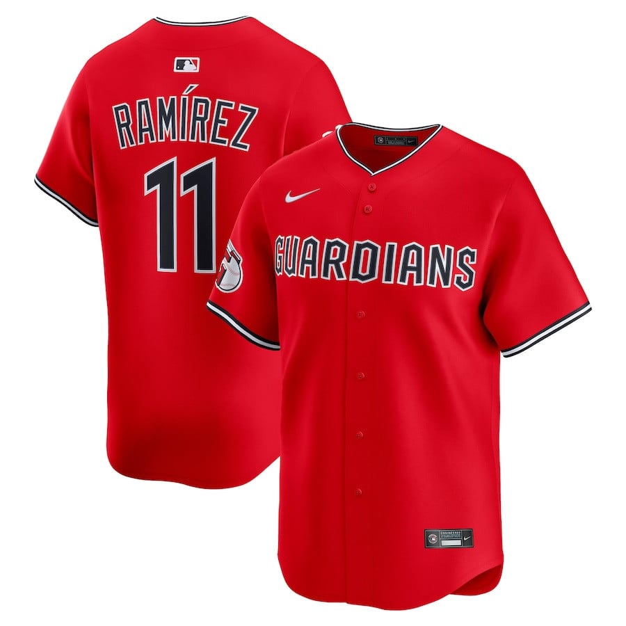 Jose Ramirez 11 Cleveland Guardians Alternate Limited Red MLB Jersey Men's