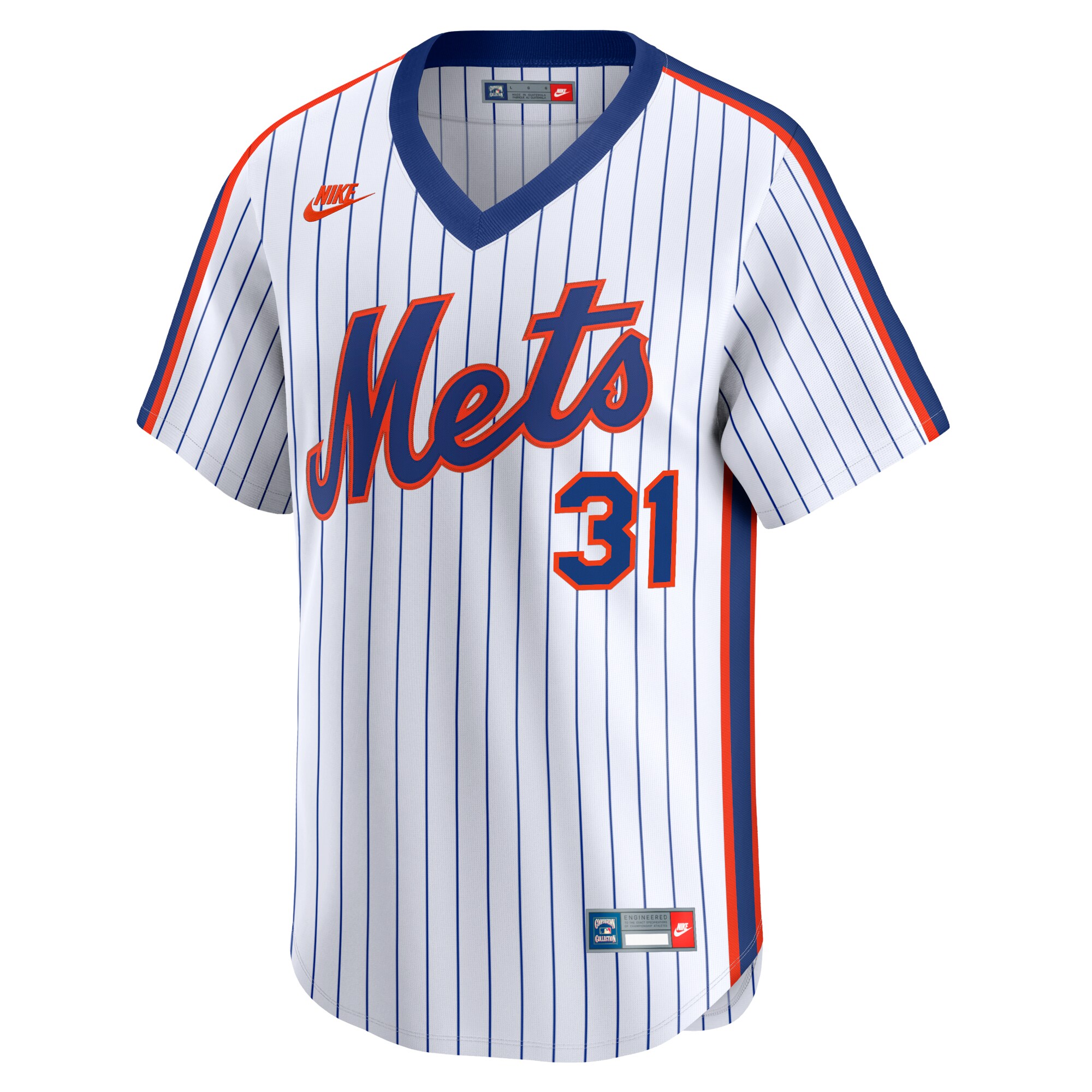 New York Mets Mike Piazza White Throwback Cooperstown Limited MLB Jersey Men's