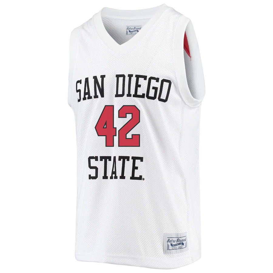 Triston Broughton 42 San Diego State Aztecs 2023- Me White NCAA Jersey Men's