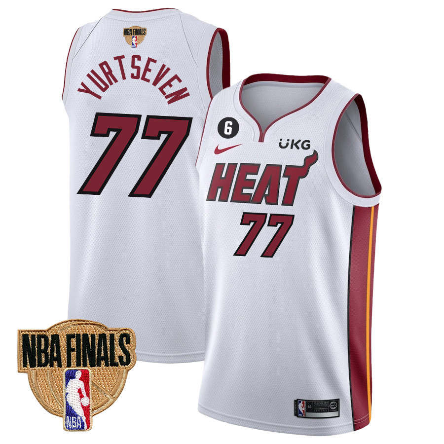 ?mer Yurtseven 77 Miami Heat Final Champions 2023 Swingman White NBA Jersey Men's