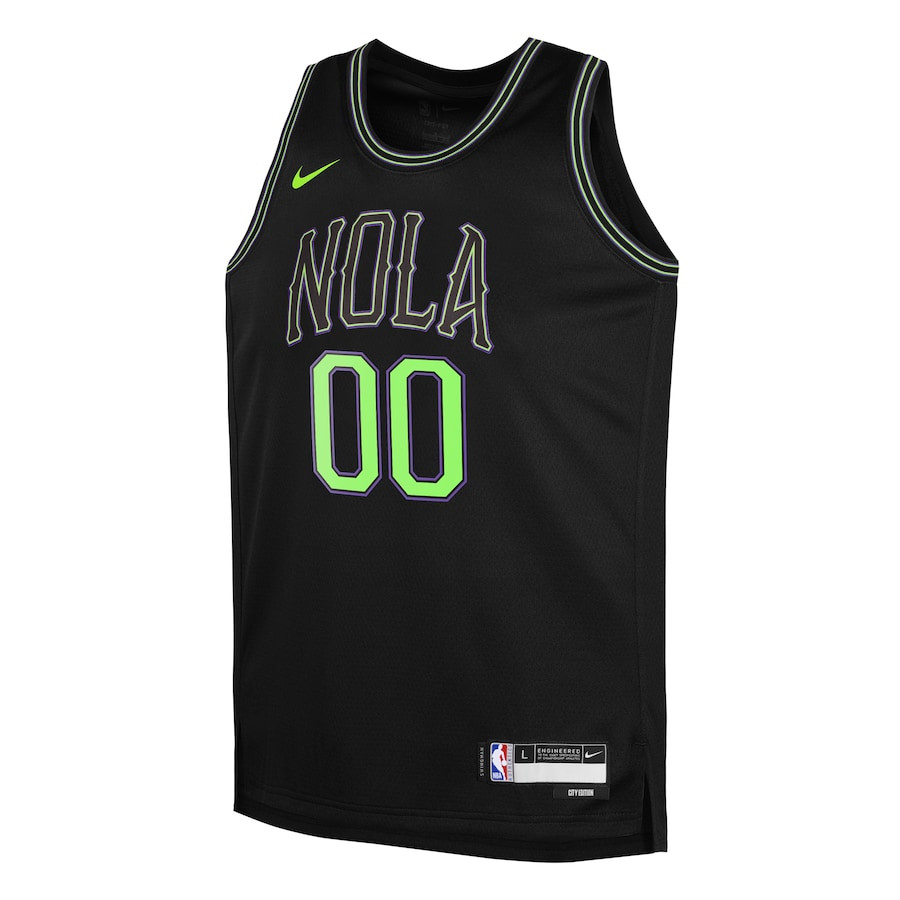 New Orleans Pelicans 2023/24 City Edition Swingman Custom Black NBA Jersey Youth
