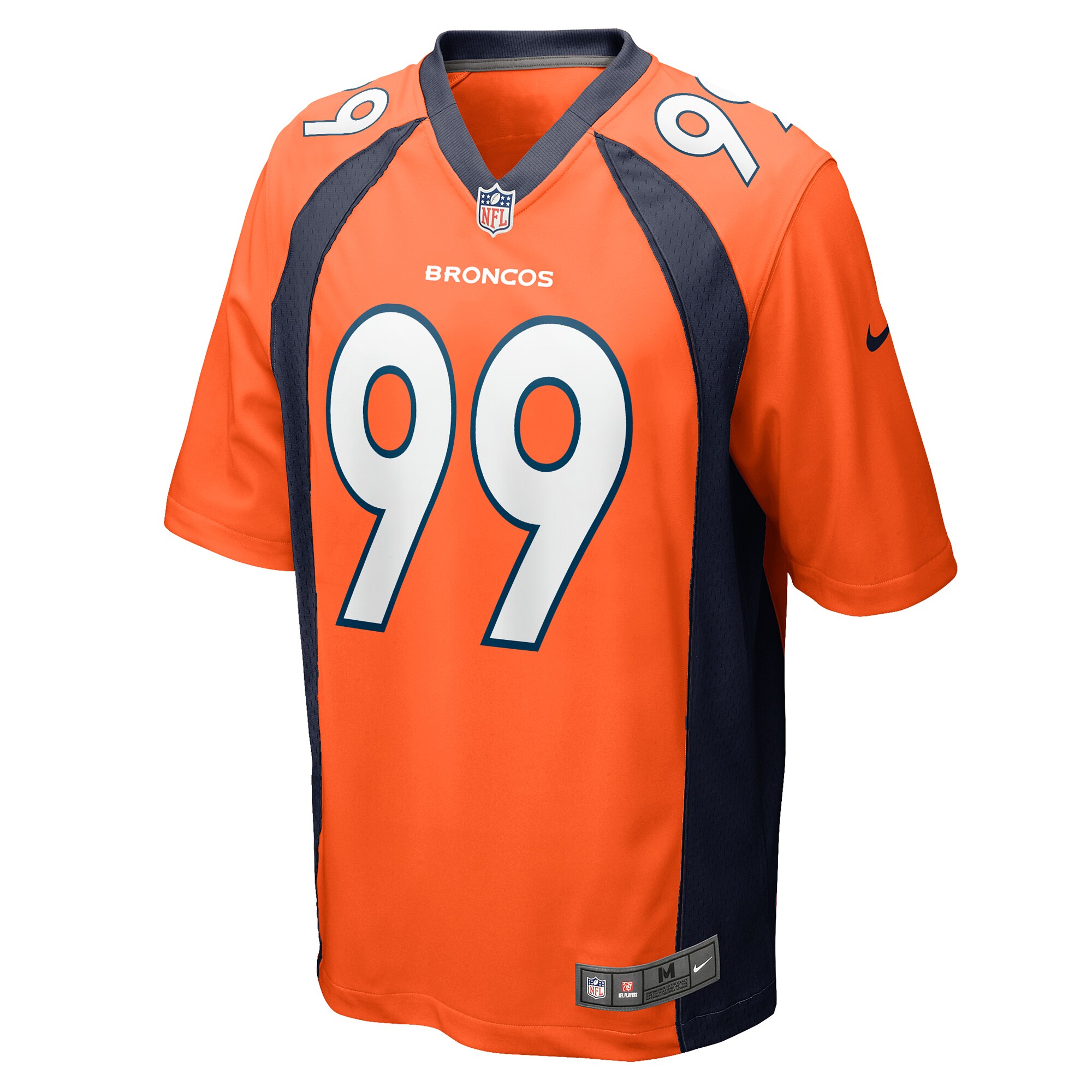 Denver Broncos Zach Allen Orange Game Player NFL Jersey Men's