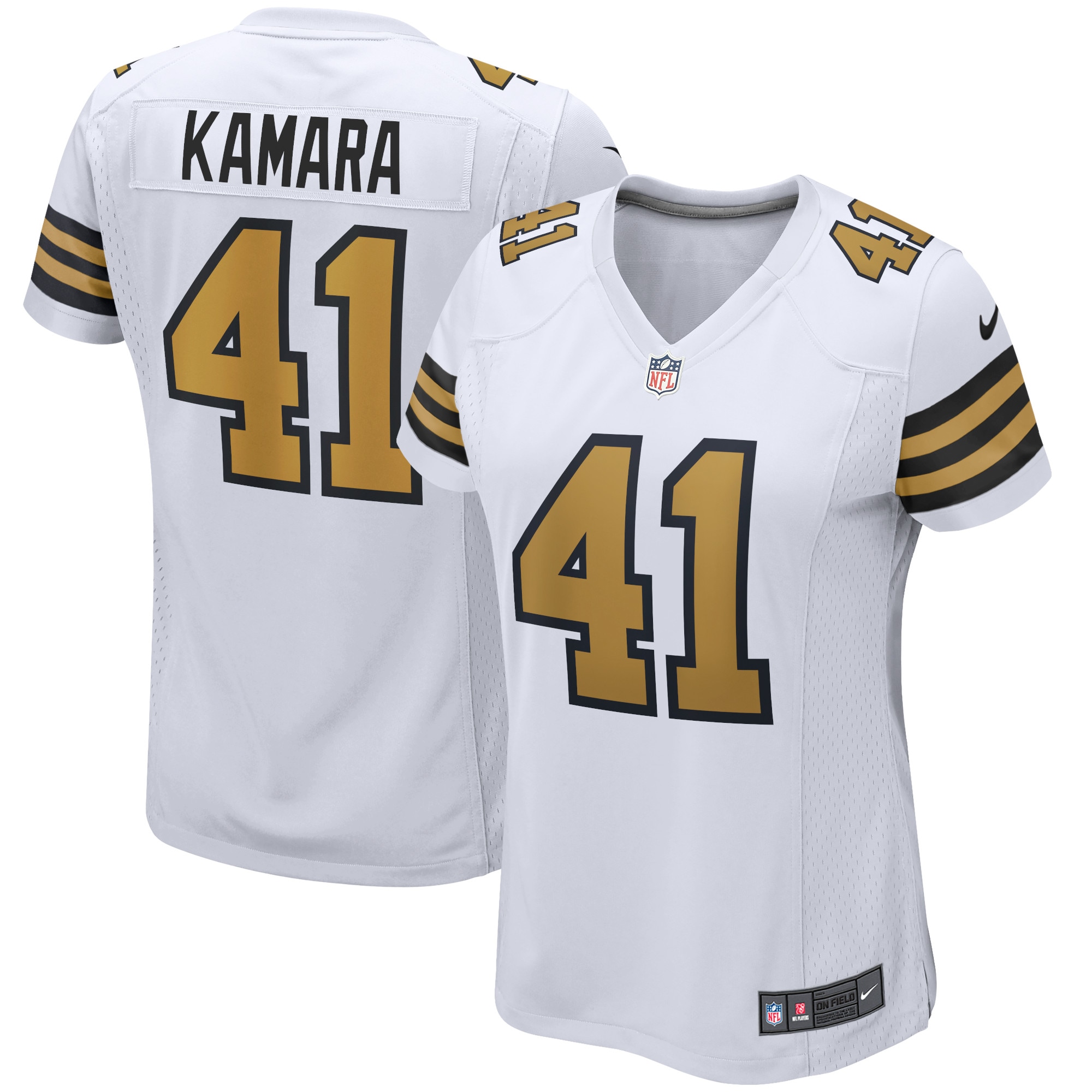 New Orleans Saints Alvin Kamara White Alternate Game Player NFL Jersey Women's
