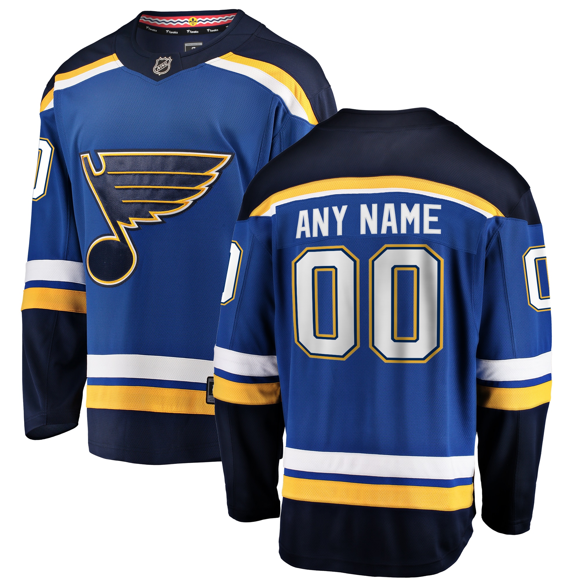 St. Louis Blues Blue Home Breakaway Custom NHL Jersey Men's