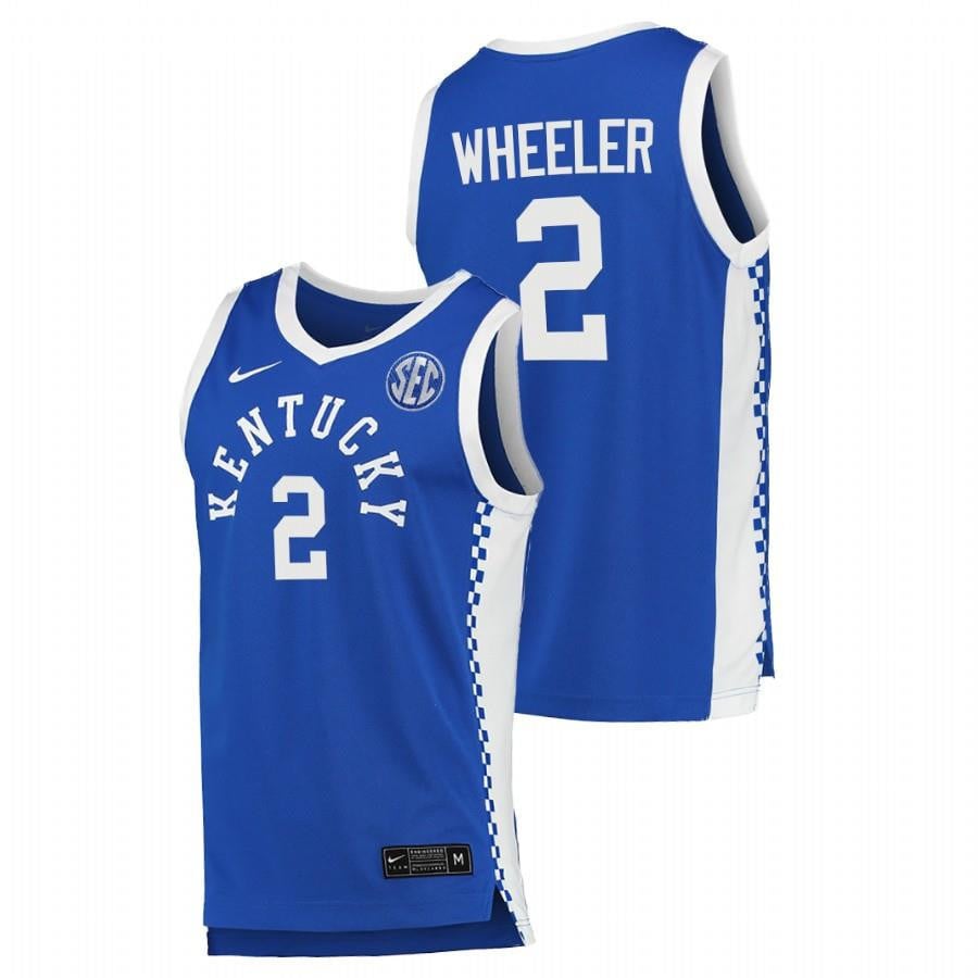 Kentucky Wildcats 2 Sahvir Wheeler 2023 Royal College NCAA Jersey Men's