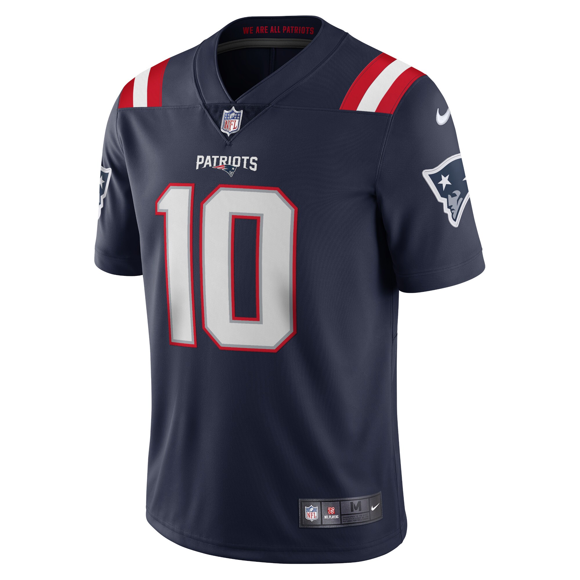 New England Patriots Mac Jones Navy Vapor Limited NFL Jersey Men's