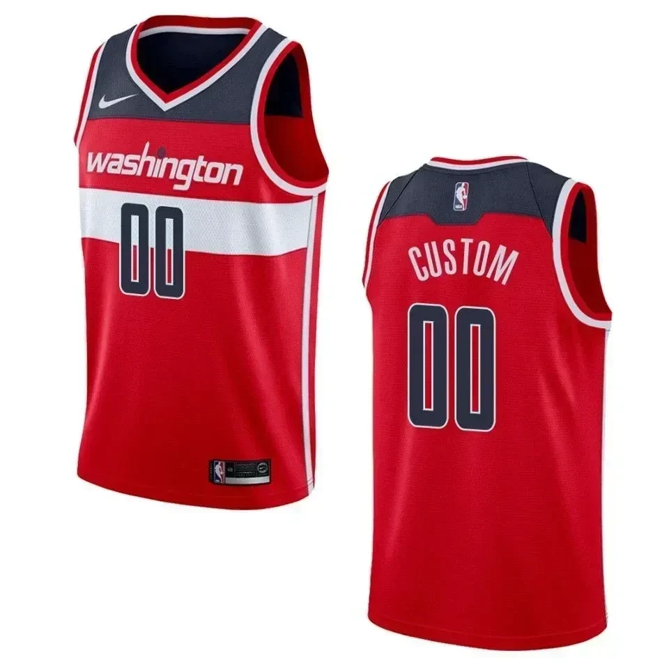 Washington Wizards 00 Custom Icon Swingman Red NBA Jersey Men's