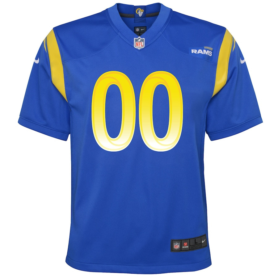 Los Angeles Rams Custom Game Royal NFL Jersey Youth