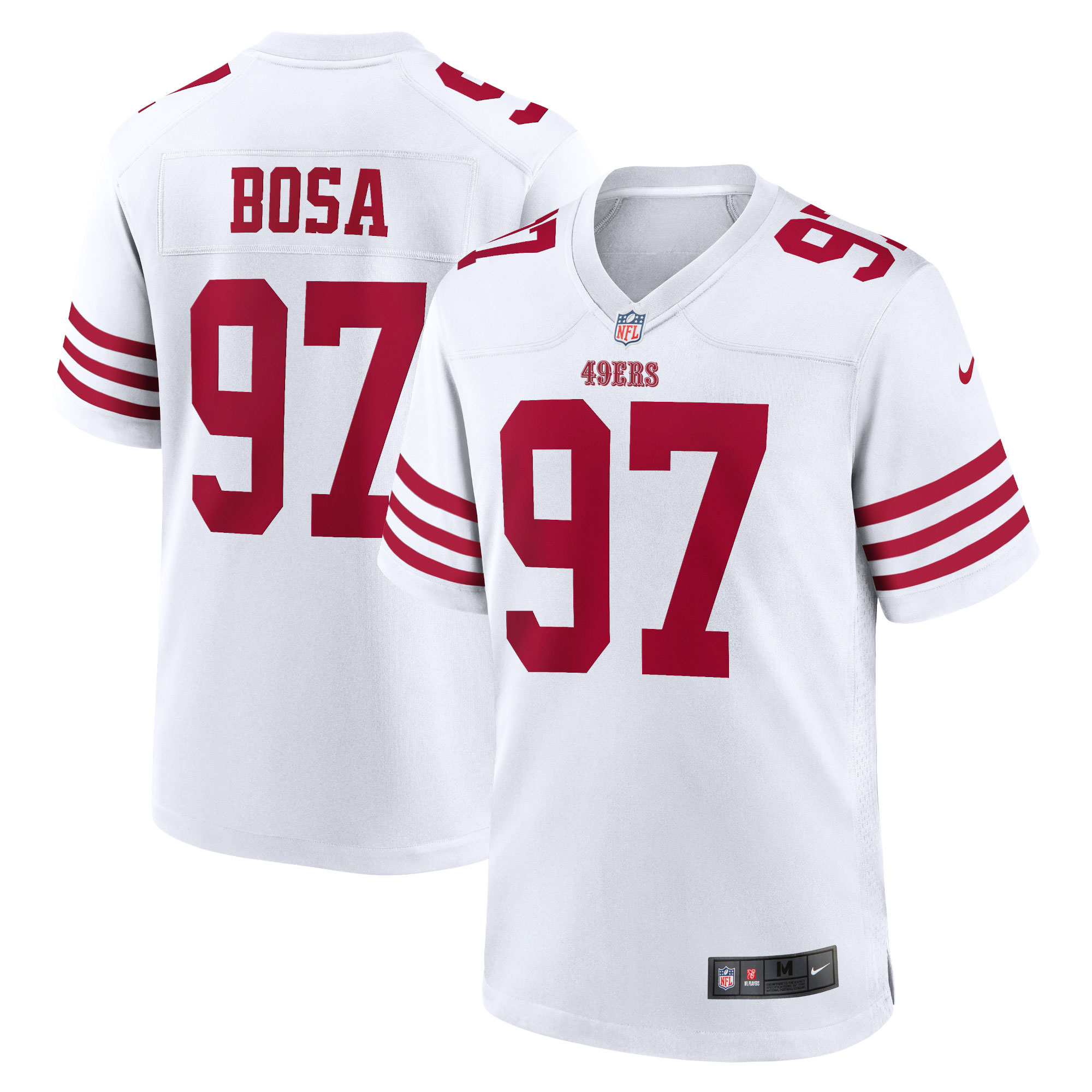 San Francisco 49ers Nick Bosa White Team Game NFL Jersey Men's