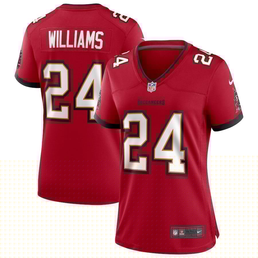 Cadillac Williams 24 Tampa Bay Buccaneers Game Retired Red NFL Jersey Women's
