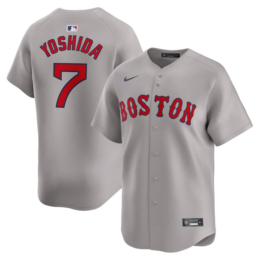 Masataka Yoshida 7 Boston Red Sox Away Limited Player Gray MLB Jersey Men's