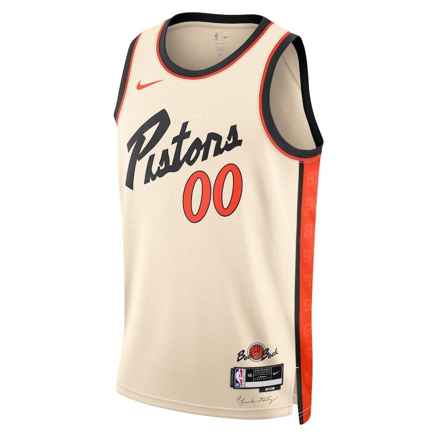 Detroit Pistons Unisex 2024/25 Custom Swingman City Edition Cream NBA Jersey Unisex