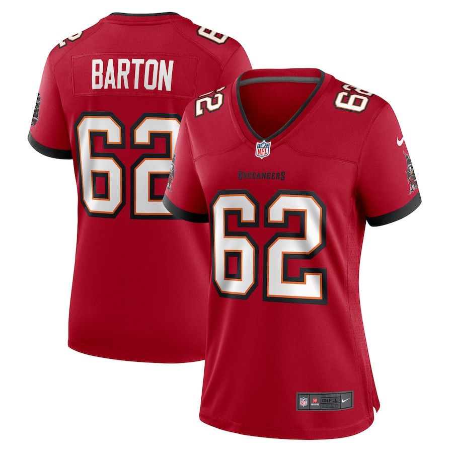 Graham Barton 62 Tampa Bay Buccaneers Game Red NFL Jersey Women's