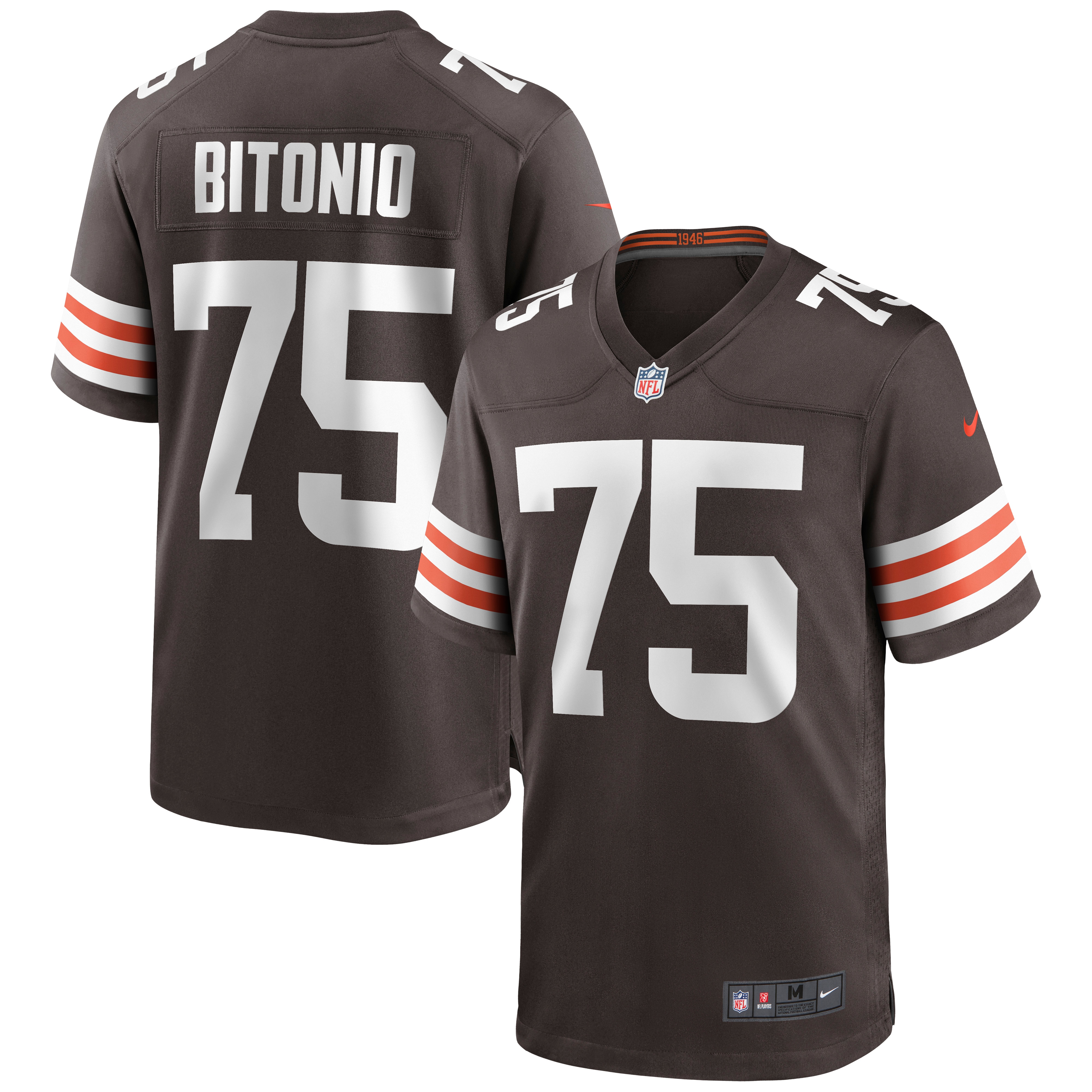 Cleveland Browns Joel Bitonio Brown Game NFL Jersey Men's