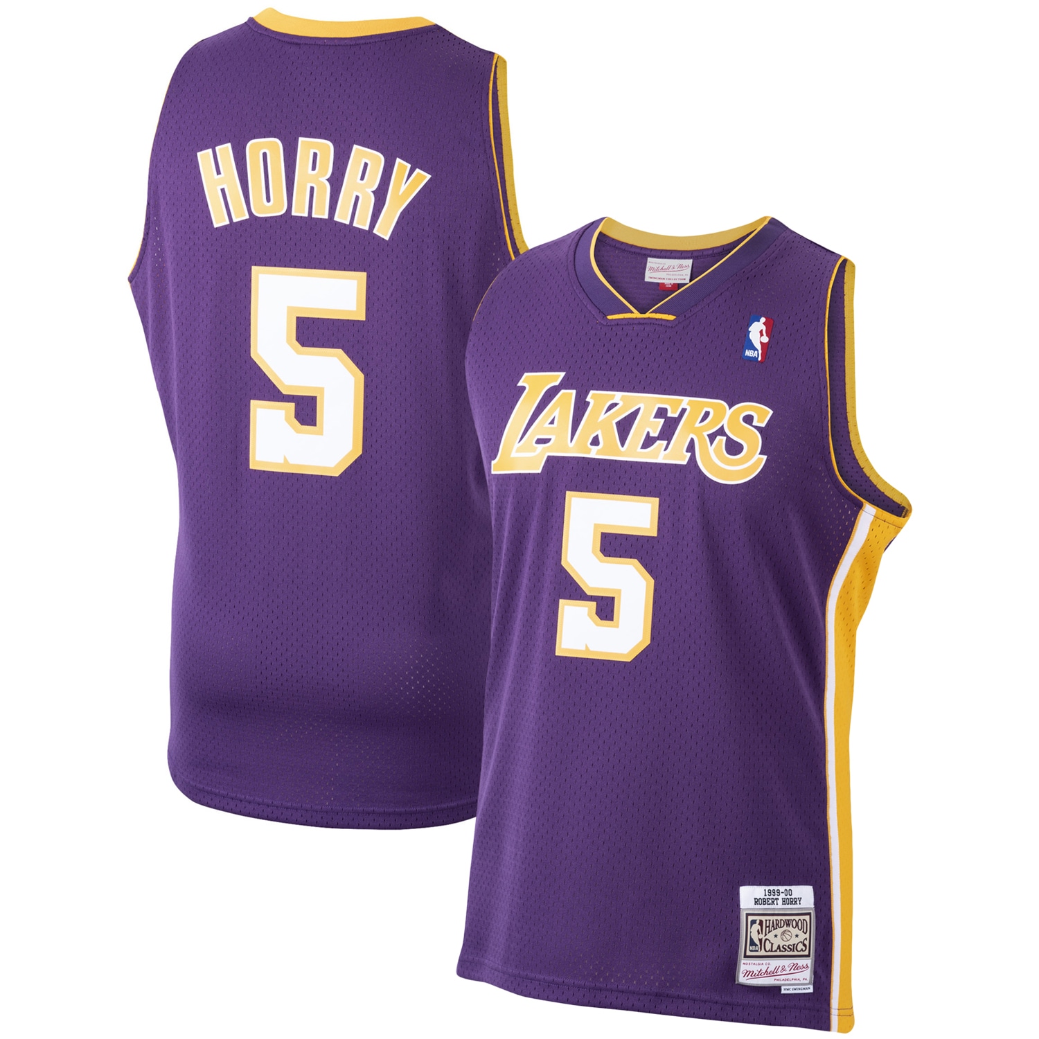 Mitchell Ness Robert Horry Purple Los Angeles Lakers 1999-2000 Hardwood Classics Swingman Player NBA Jersey Men's