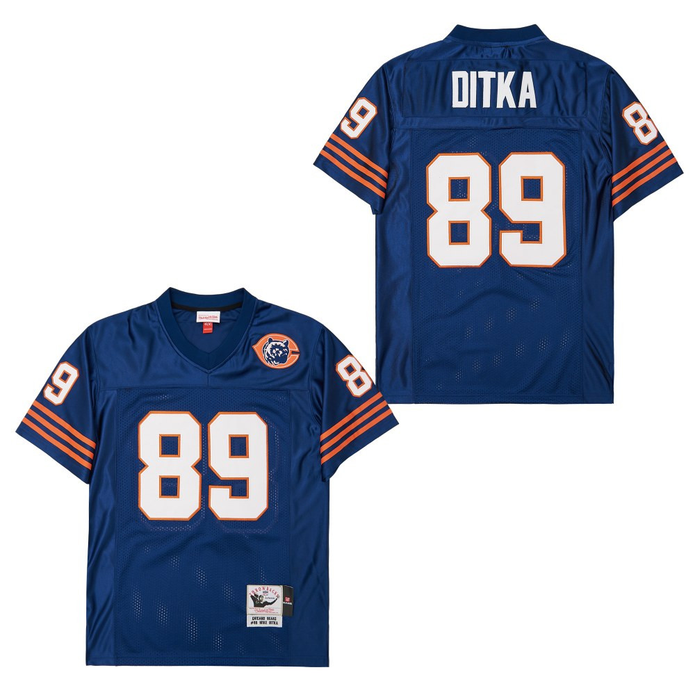 Mike Ditka 89 Chicago Bears Retro Throwback Navy NFL Jersey Men's