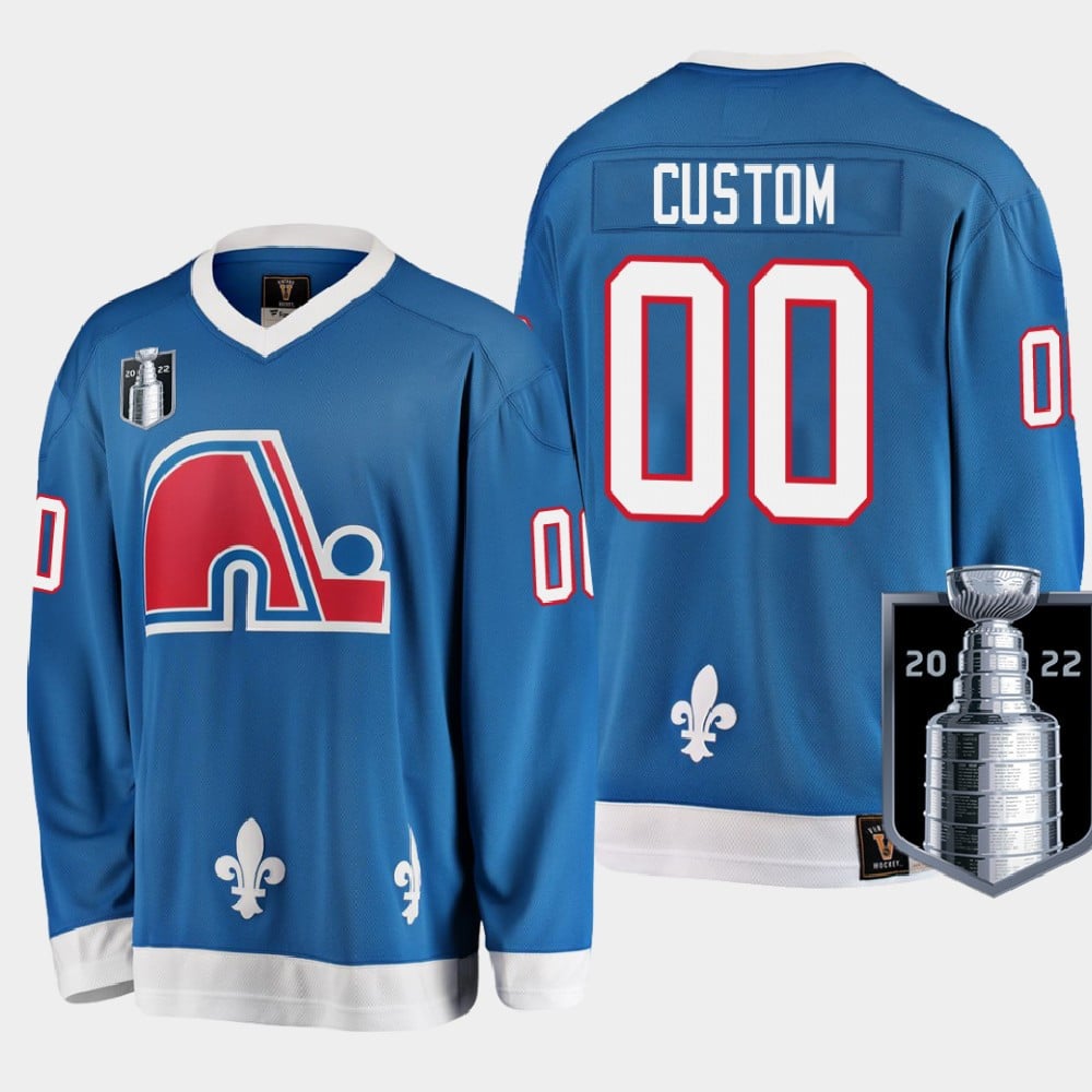 Colorado Avalanche Custom 00 2022 Western Conference Champs Blue Heritage NHL Jersey Men's