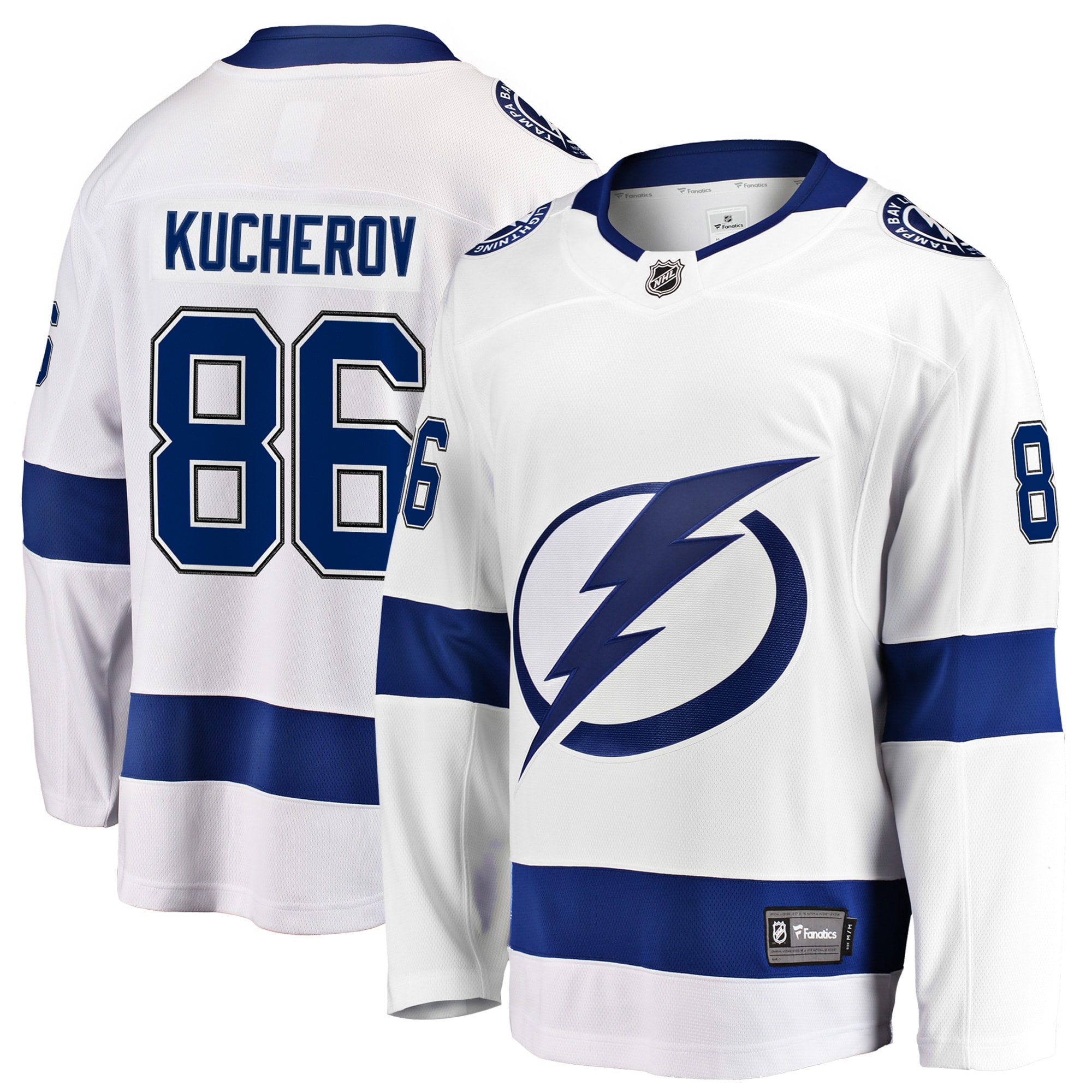 Tampa Bay Lightning Nikita Kucherov White Away Premier Breakaway Player NHL Jersey Men's