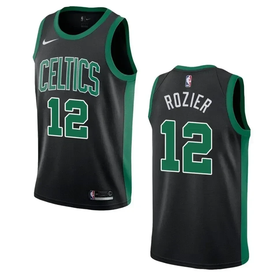 Boston Celtics 12 Terry Rozier Statement Swingman Black NBA Jersey Men's