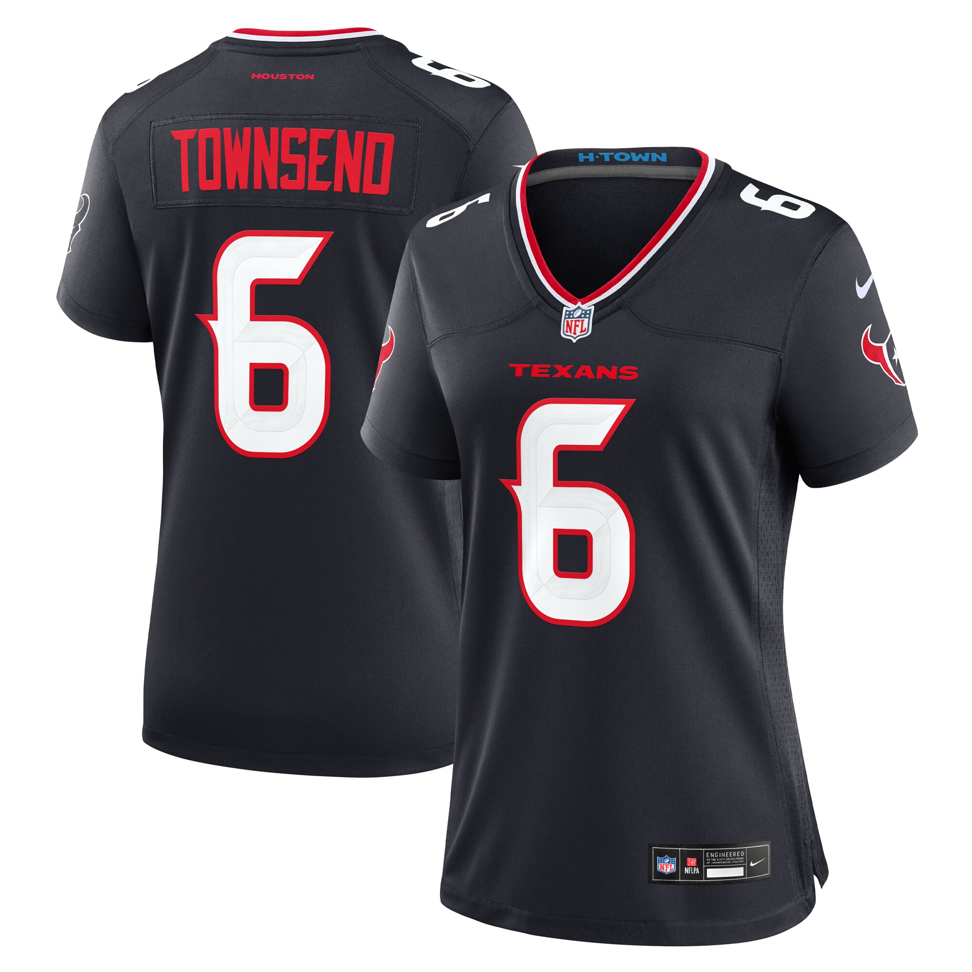 Houston Texans Tommy Townsend Navy Team Game NFL Jersey Women's